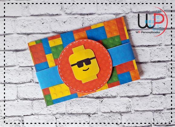 Convite Lego - 10 Unidades