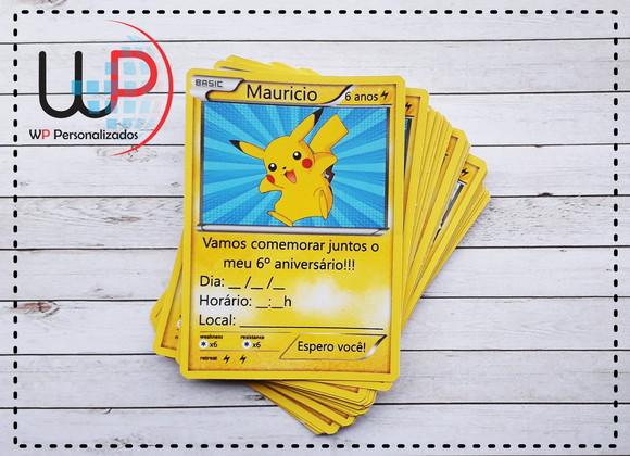 Convite Pokemon - 10 Unidades