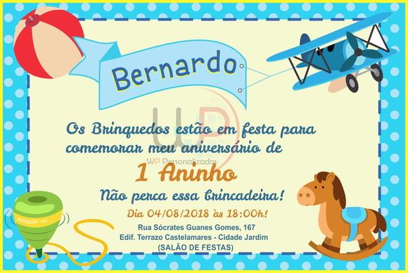Convite Virtual Brinquedos