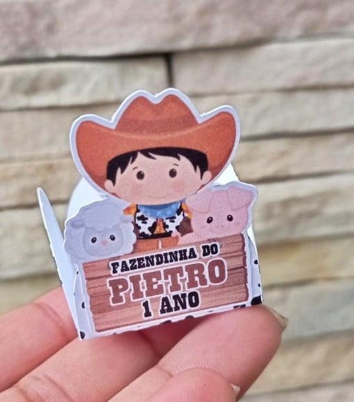 Forminha para Doces Personalizada Fazendinha - 25 Unidades