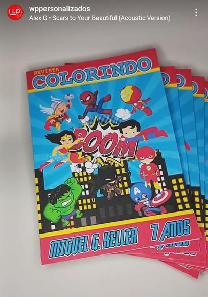 Livrinho de Colorir Super Heróis Baby