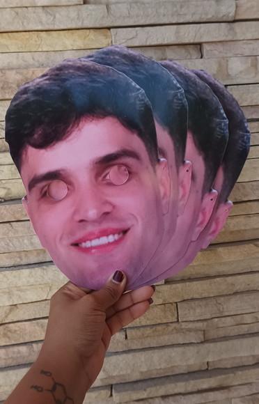Máscara de Papel Personalizada c/ Foto de Rosto - 10 Un.