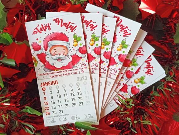 Mini Calendário de Geladeira - Natal