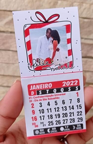Mini Calendário Ímã Com Foto