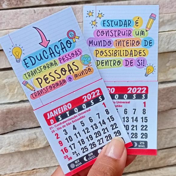 Mini Calendário Ímã - Volta Às Aulas