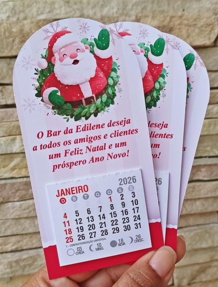 Mini Calendário Ímã Natal/ano Novo 2026