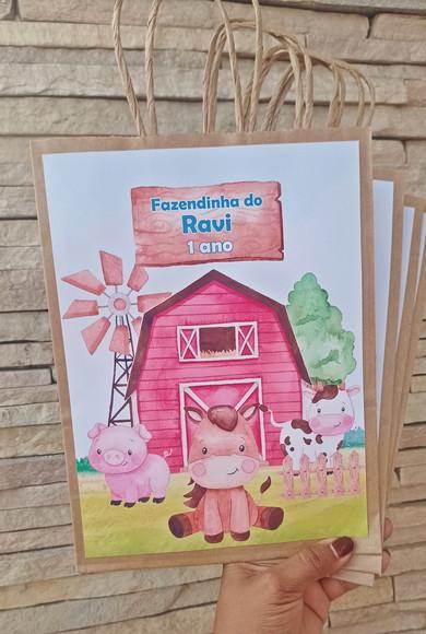 Sacolinha Personalizada Fazendinha