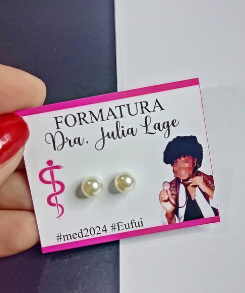 Tag Personalizada com Brinco Formatura - 10 Unidades