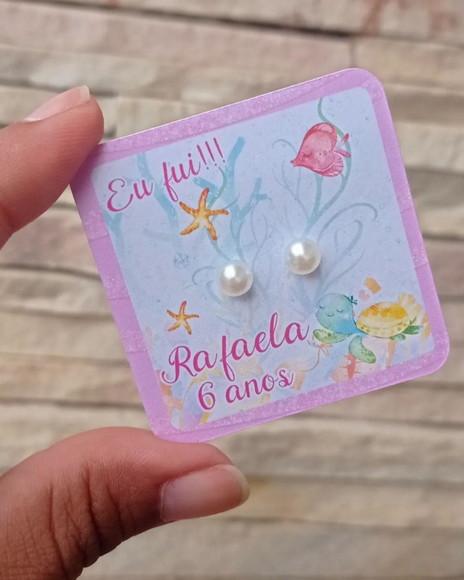 Tag Personalizada com Brinco Fundo do Mar - 10 Unidades