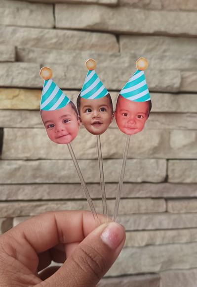 Topper Docinhos Rostinhos - 10 Unidades
