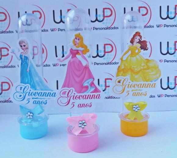 Tubete 3d Princesas Disney - 10 Unidades