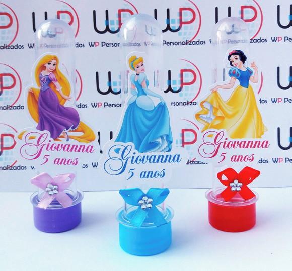 Tubete 3d Princesas Disney - 10 Unidades