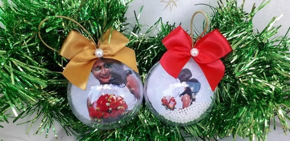 Bolas de Natal Personalizada - 4 Unidades