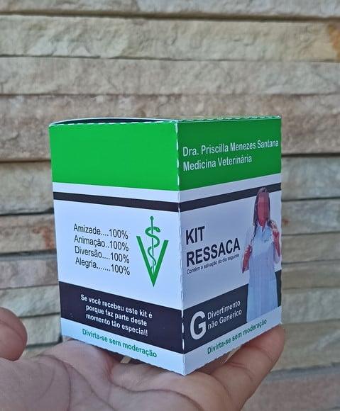 Caixa Kit Ressaca Medicina Veterinária c/ Foto - 10 Unidades