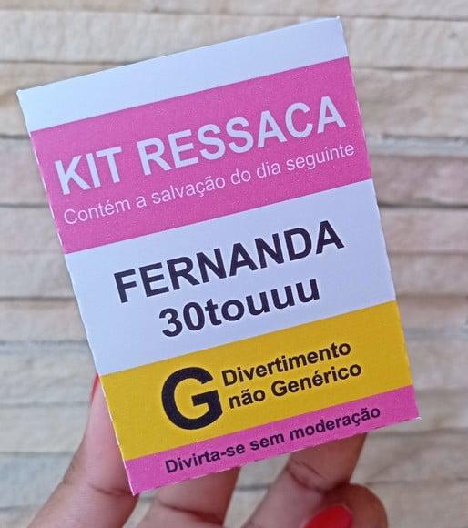 Caixa Kit Ressaca Personalizada