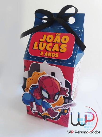 Caixa Milk 3d Homem Aranha