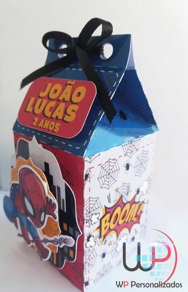 Caixa Milk 3d Homem Aranha