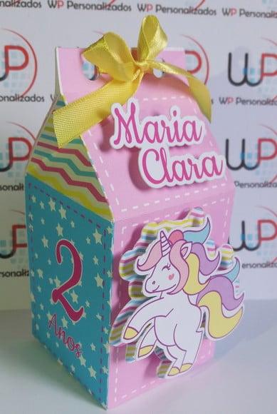 Caixa Milk 3d Unicórnio