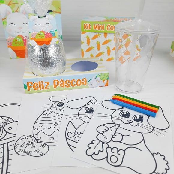 Caixa para Ovo e Copo Páscoa - Diversos Temas