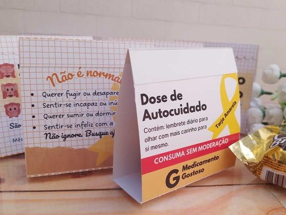 Caixinha com Bombom Setembro Amarelo
