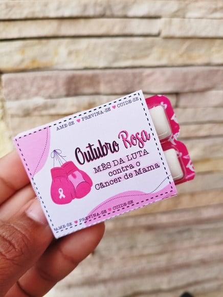 Chicletes Personalizados Outubro Rosa - 10 Unidades