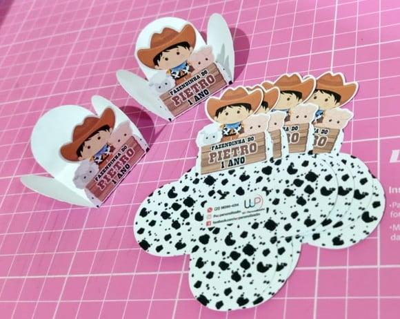Forminha para Doces Personalizada Fazendinha - 25 Unidades