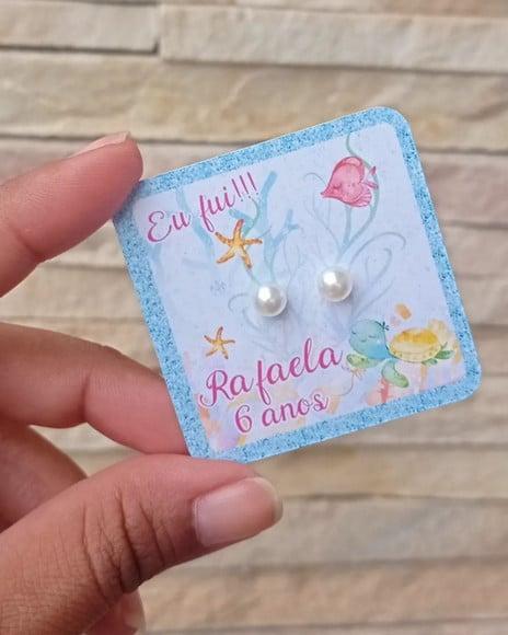Tag Personalizada com Brinco Fundo do Mar - 10 Unidades