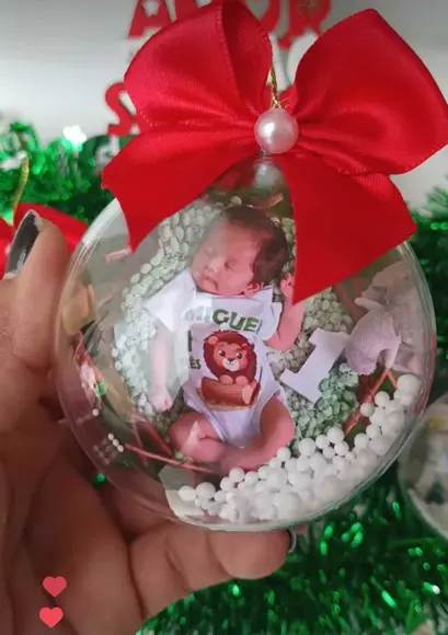 Bola de Natal Personalizada com Foto