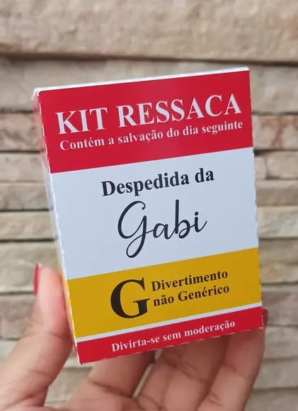 Caixa Kit Ressaca Despedida de Solteira