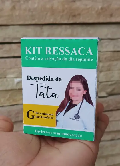 Caixa Kit Ressaca Despedida de Solteira c/ Foto