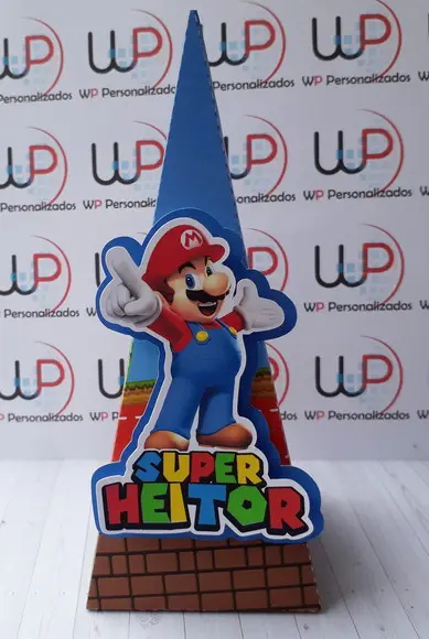 Caixa Pirâmide 3d Super Mário