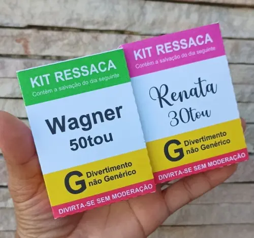 Caixinha p/ Kit Ressaca Personalizada - 25 Unidades