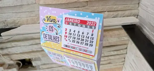 Calendário de Mesa 14x9cm