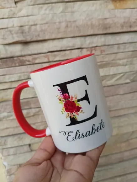Caneca com Nome Floral