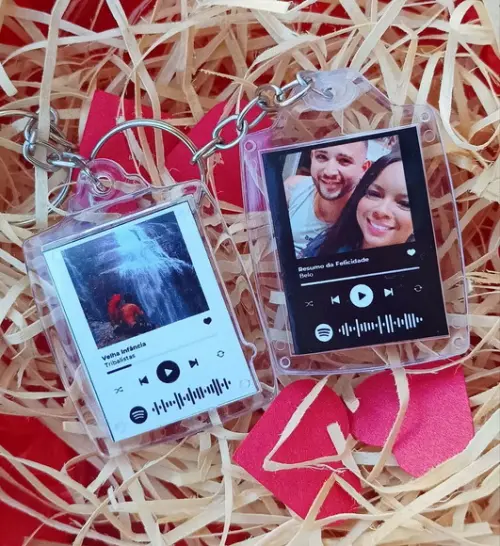 Chaveiro Spotify Casal