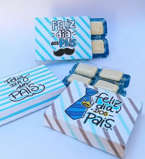 Chicletes Personalizados Dia dos Pais - 10 Unidades