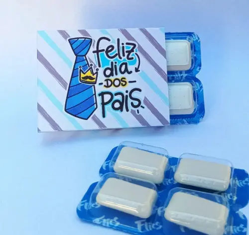Chicletes Personalizados Dia dos Pais - 10 Unidades