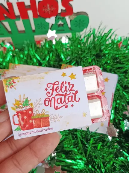 Chicletes Personalizados Natal - 10 Unidades