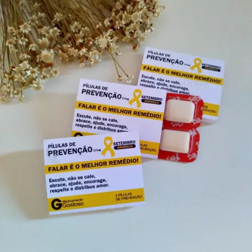 Chicletes Setembro Amarelo - 10 Unidades