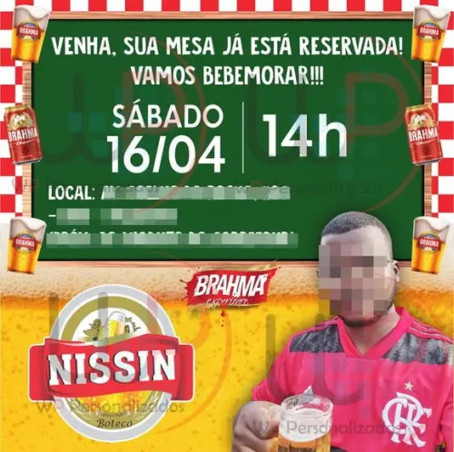 Convite Virtual Boteco Brahma com Foto