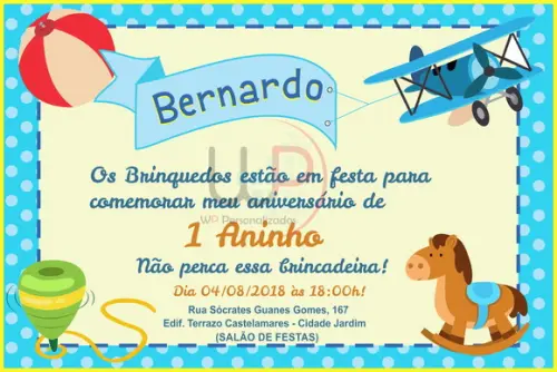 Convite Virtual Brinquedos