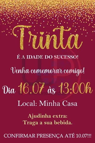 Convite Virtual Marsala e Dourado