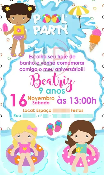 Convite Virtual Pool Party