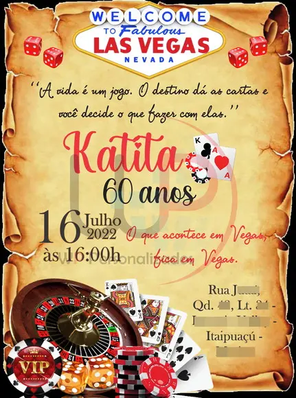 Convite Virtual Vegas / Cassino