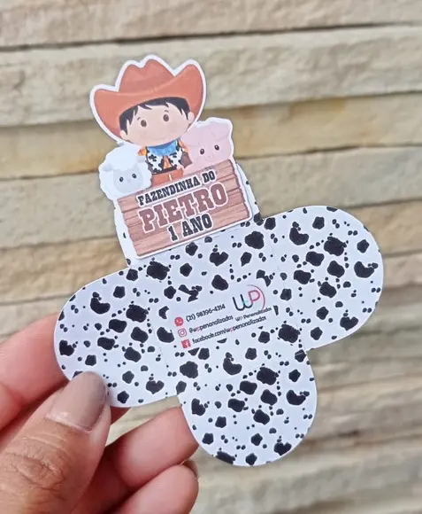 Forminha para Doces Personalizada Fazendinha - 25 Unidades