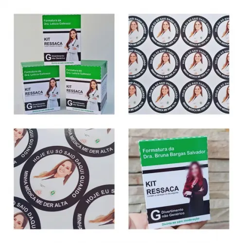 Kit Adesivos + Caixinha Kit Ressaca Formatura