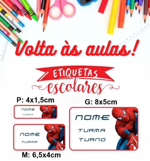 Kit Etiquetas Escolares Personalizada