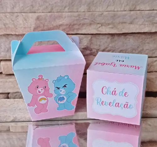 Kit Festa Chá Revelação Ursinhos Carinhosos - 40 Unidades