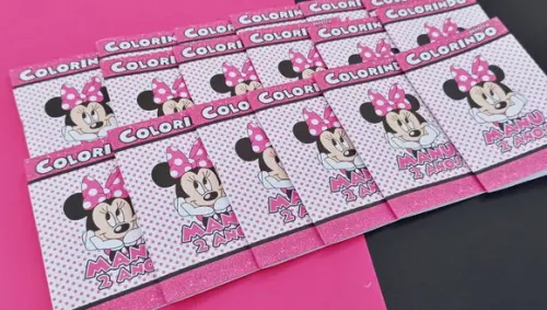 Livrinho de Colorir - Minnie Rosa