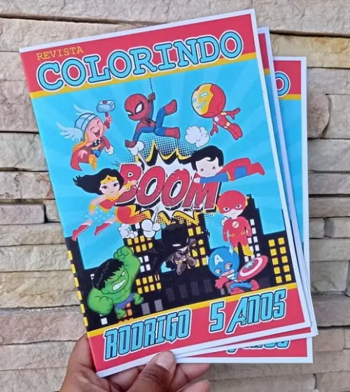 Livrinho de Colorir Super Heróis Baby